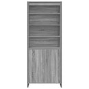 vidaXL Magas szekrények Szürke Sonoma 79 x 36 x 200 cm Faanyag