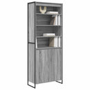 vidaXL Magas szekrények Szürke Sonoma 79 x 36 x 200 cm Faanyag