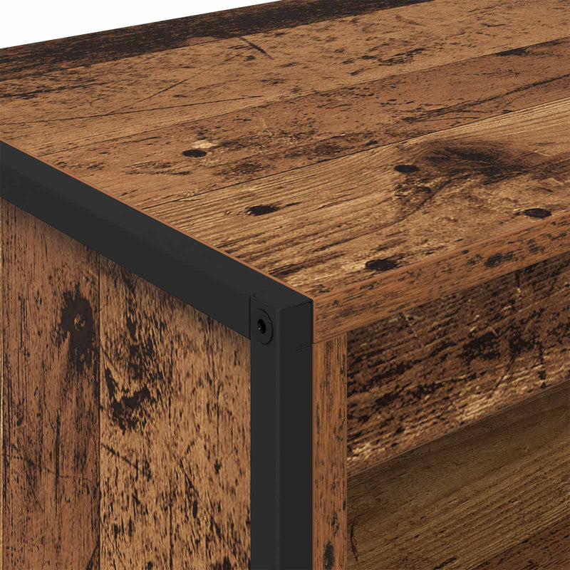 vidaXL Magas szekrények 2 pcs Öreg fa 60 x 36 x 300 cm Faanyag