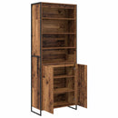 vidaXL Magas szekrények Öreg fa 79 x 36 x 200 cm Faanyag