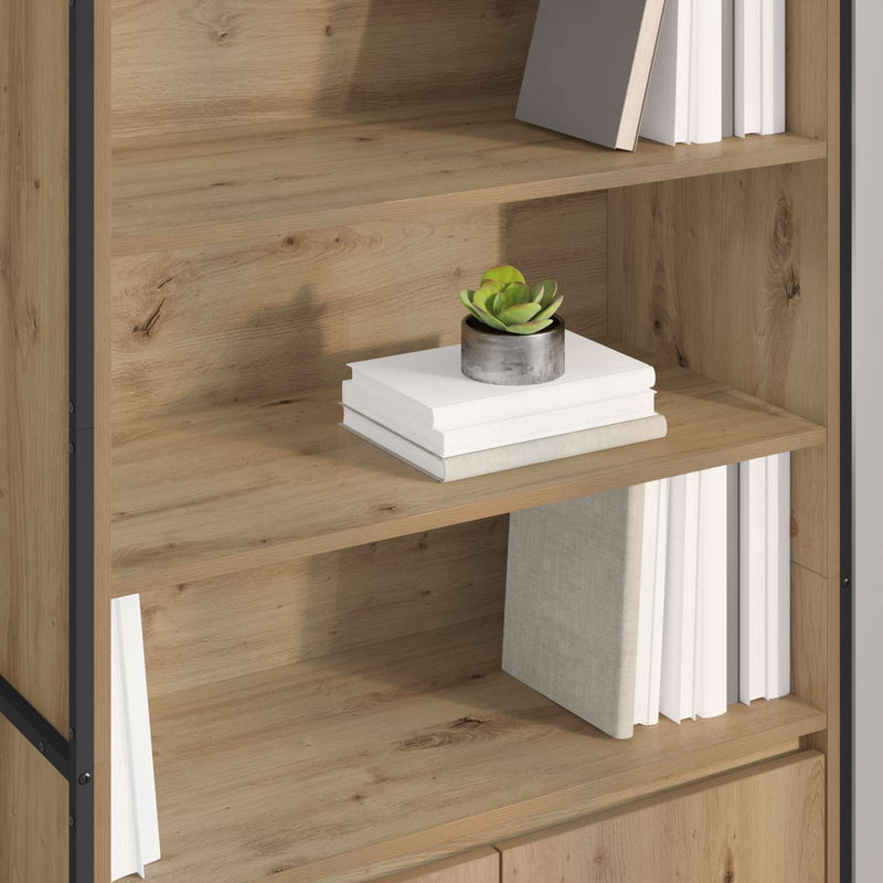 vidaXL Magas szekrények 2 pcs Művészi tölgy 60 x 36 x 300 cm Faanyag