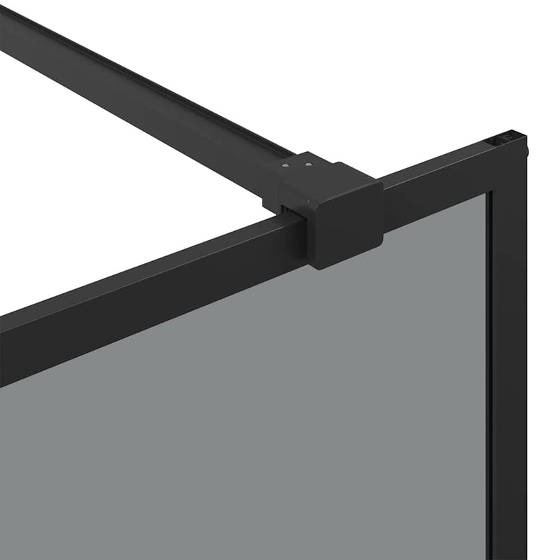 vidaXL Walk-in zuhanyfal Fekete 80 x 195 cm edzett üveg