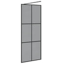 vidaXL Walk-in zuhanyfal Fekete 80 x 195 cm edzett üveg