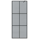 vidaXL Walk-in zuhanyfal Fekete 80 x 195 cm edzett üveg