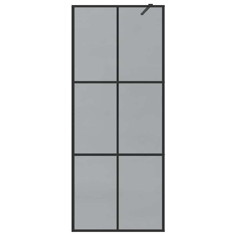 vidaXL Walk-in zuhanyfal Fekete 80 x 195 cm edzett üveg