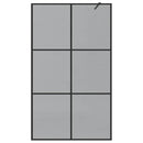 vidaXL Walk-in zuhanyfal Fekete 115 x 195 cm edzett üveg