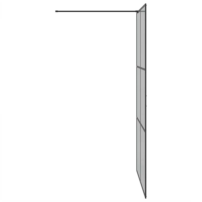 vidaXL Walk-in zuhanyfal Fekete 115 x 195 cm edzett üveg