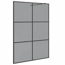 vidaXL Walk-in zuhanyfal Fekete 140 x 195 cm edzett üveg