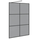 vidaXL Walk-in zuhanyfal Fekete 140 x 195 cm edzett üveg
