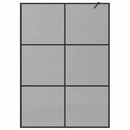 vidaXL Walk-in zuhanyfal Fekete 140 x 195 cm edzett üveg