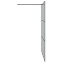 vidaXL Walk-in zuhanyfal Fekete 140 x 195 cm edzett üveg