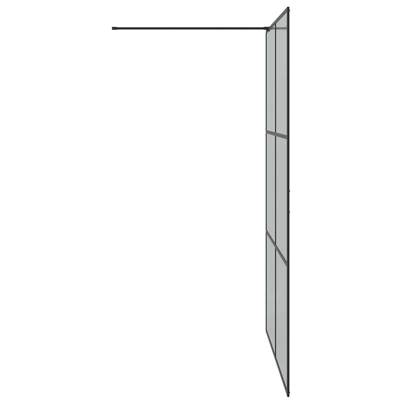 vidaXL Walk-in zuhanyfal Fekete 140 x 195 cm edzett üveg