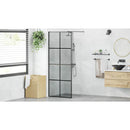 vidaXL Walk-in zuhanyfal Fekete 80 x 195 cm edzett üveg