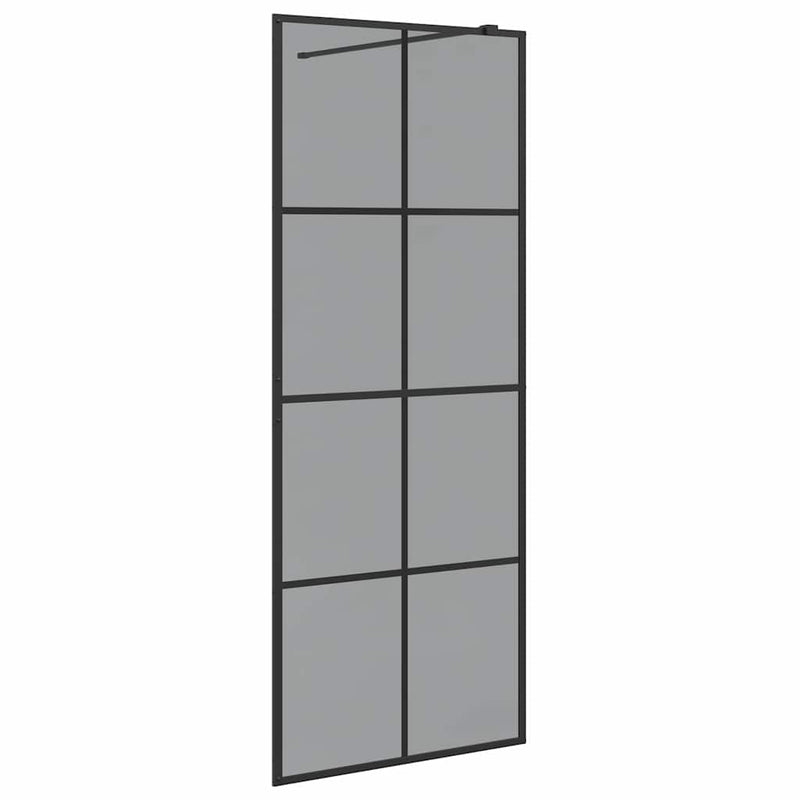 vidaXL Walk-in zuhanyfal Fekete 80 x 195 cm edzett üveg