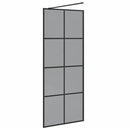 vidaXL Walk-in zuhanyfal Fekete 80 x 195 cm edzett üveg