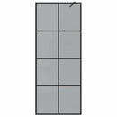 vidaXL Walk-in zuhanyfal Fekete 80 x 195 cm edzett üveg