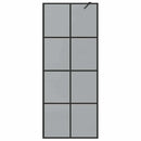 vidaXL Walk-in zuhanyfal Fekete 80 x 195 cm edzett üveg
