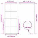 vidaXL Walk-in zuhanyfal Fekete 80 x 195 cm edzett üveg