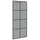 vidaXL Walk-in zuhanyfal Fekete 90 x 195 cm edzett üveg