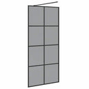 vidaXL Walk-in zuhanyfal Fekete 90 x 195 cm edzett üveg
