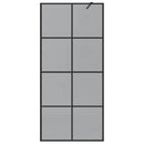 vidaXL Walk-in zuhanyfal Fekete 90 x 195 cm edzett üveg