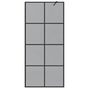 vidaXL Walk-in zuhanyfal Fekete 90 x 195 cm edzett üveg