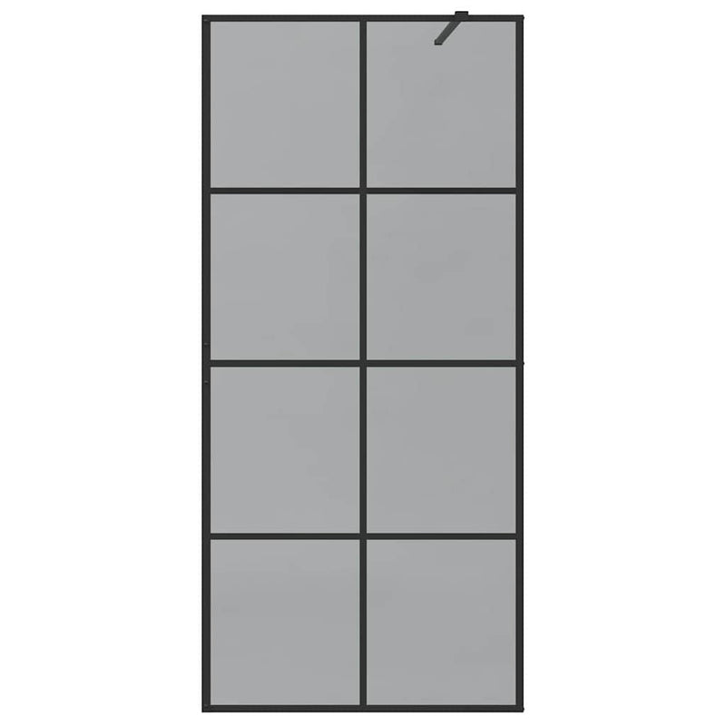 vidaXL Walk-in zuhanyfal Fekete 90 x 195 cm edzett üveg