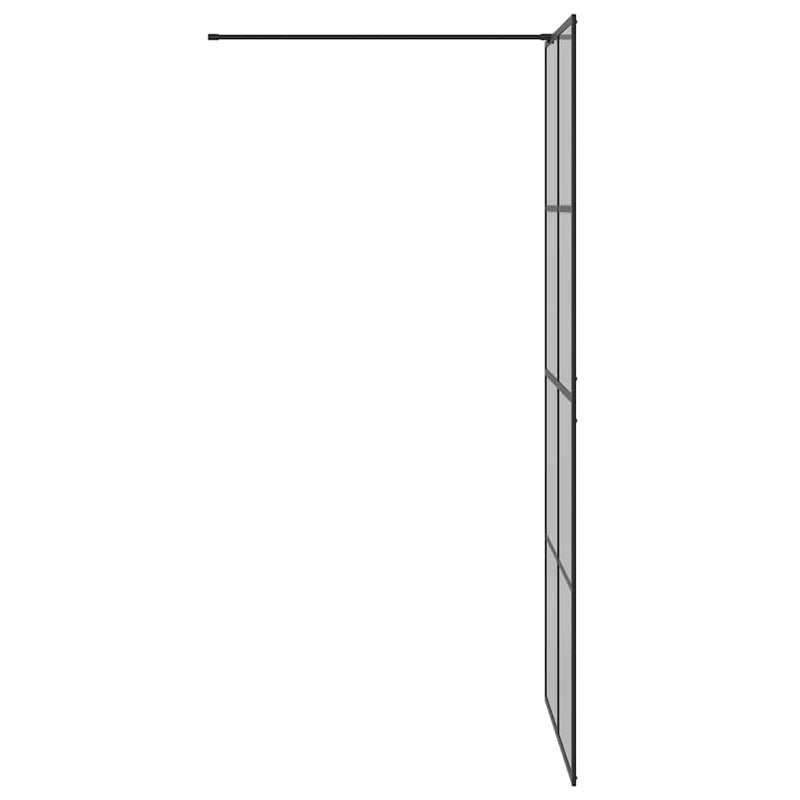 vidaXL Walk-in zuhanyfal Fekete 90 x 195 cm edzett üveg