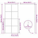 vidaXL Walk-in zuhanyfal Fekete 90 x 195 cm edzett üveg