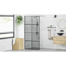vidaXL Walk-in zuhanyfal Fekete 100 x 195 cm edzett üveg