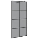 vidaXL Walk-in zuhanyfal Fekete 100 x 195 cm edzett üveg