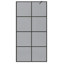 vidaXL Walk-in zuhanyfal Fekete 100 x 195 cm edzett üveg