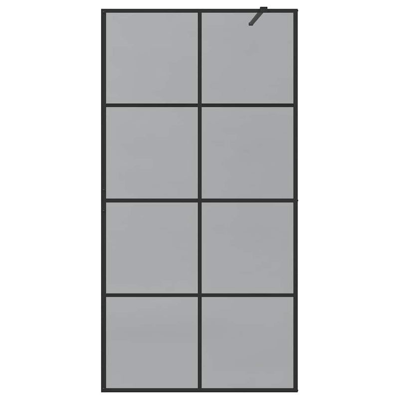 vidaXL Walk-in zuhanyfal Fekete 100 x 195 cm edzett üveg