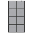 vidaXL Walk-in zuhanyfal Fekete 100 x 195 cm edzett üveg