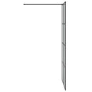 vidaXL Walk-in zuhanyfal Fekete 100 x 195 cm edzett üveg