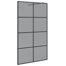 vidaXL Walk-in zuhanyfal Fekete 115 x 195 cm edzett üveg