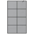 vidaXL Walk-in zuhanyfal Fekete 115 x 195 cm edzett üveg