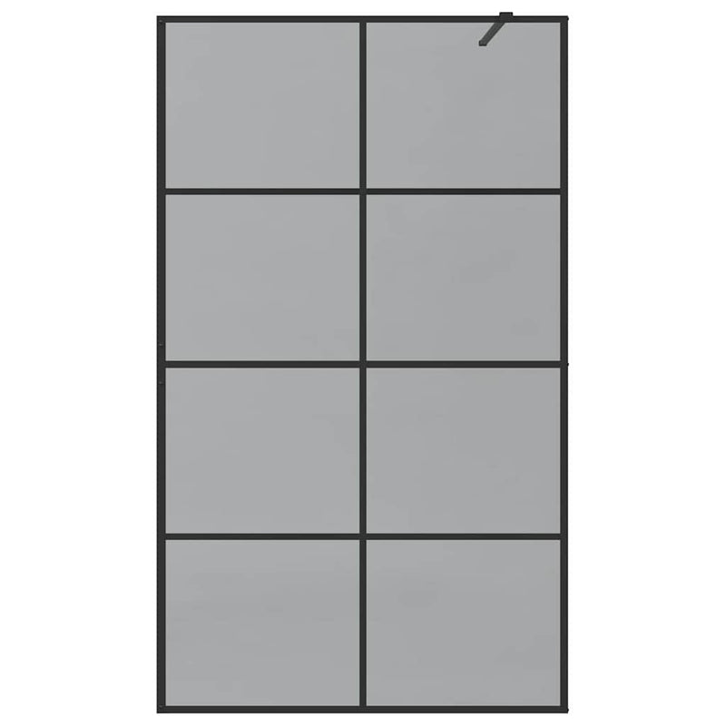 vidaXL Walk-in zuhanyfal Fekete 115 x 195 cm edzett üveg