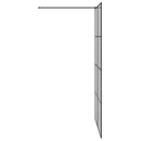 vidaXL Walk-in zuhanyfal Fekete 115 x 195 cm edzett üveg