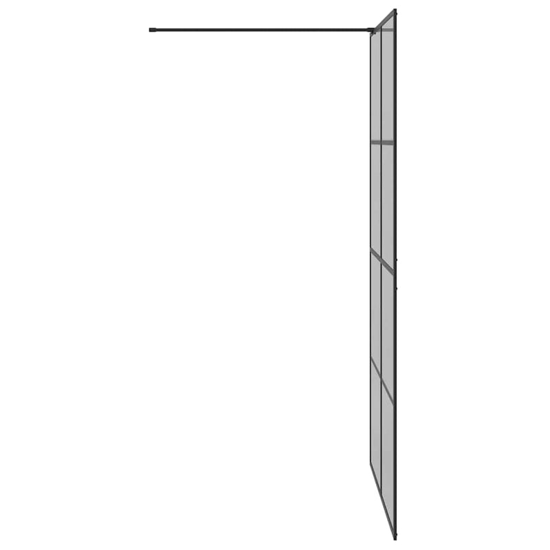 vidaXL Walk-in zuhanyfal Fekete 115 x 195 cm edzett üveg