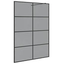 vidaXL Walk-in zuhanyfal Fekete 140 x 195 cm edzett üveg