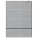 vidaXL Walk-in zuhanyfal Fekete 140 x 195 cm edzett üveg