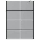 vidaXL Walk-in zuhanyfal Fekete 140 x 195 cm edzett üveg