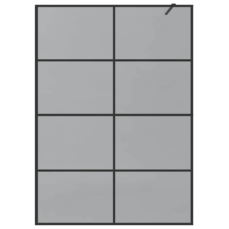 vidaXL Walk-in zuhanyfal Fekete 140 x 195 cm edzett üveg