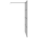 vidaXL Walk-in zuhanyfal Fekete 140 x 195 cm edzett üveg