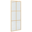 vidaXL Walk-in zuhanyfal Arany 80 x 195 cm edzett üveg