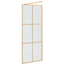 vidaXL Walk-in zuhanyfal Arany 80 x 195 cm edzett üveg