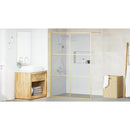 vidaXL Walk-in zuhanyfal Arany 140 x 195 cm edzett üveg