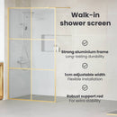 vidaXL Walk-in zuhanyfal Arany 140 x 195 cm edzett üveg