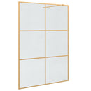 vidaXL Walk-in zuhanyfal Arany 140 x 195 cm edzett üveg
